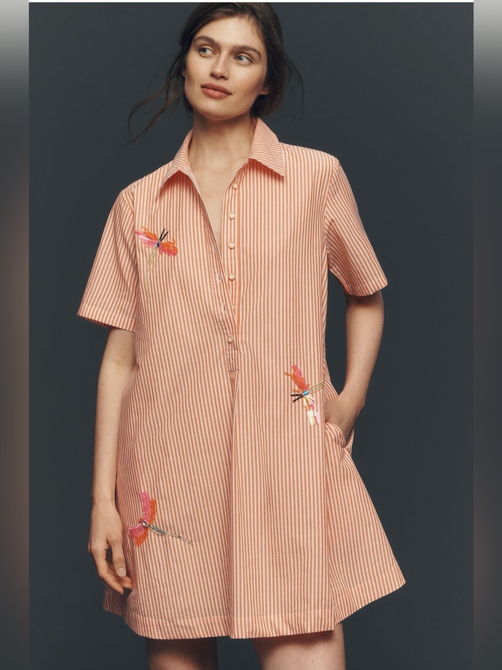 By Anthropologie Pollie Embroidered Swing
Mini Dress (M)